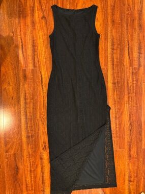All that Jazz Black Lace Midi Dress